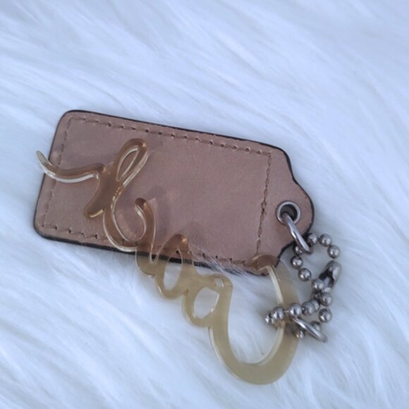 Coach Poppy hangtag & script charm EUC - Picture 3 of 3